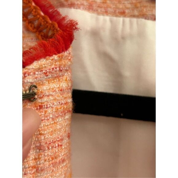 Antonio Melani Tweed jacket peachy mix size 0 preppy, academia - Picture 8 of 10